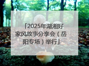 2025年湖湘好家风故事分享会（岳阳专场）举行
