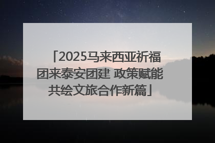 2025马来西亚祈福团来泰安团建 政策赋能共绘文旅合作新篇