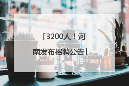 3200人！河南发布招聘公告