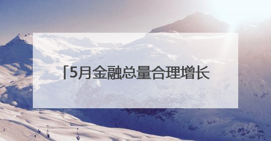 5月金融总量合理增长 有力支持实体经济