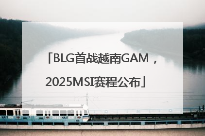 BLG首战越南GAM，2025MSI赛程公布