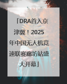 DRA首入京津冀!2025年中国无人机竞速联赛廊坊站盛大开幕